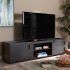 The 15 Best Collection of Modern Black Floor Glass Tv Stands for Tvs Up to 70 Inch