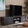 Modern Black Floor Glass Tv Stands for Tvs Up to 70 Inch (Photo 1 of 15)
