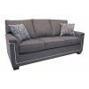 2Pc Polyfiber Sectional Sofas With Nailhead Trims Gray (Photo 8 of 15)