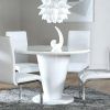 White Gloss Round Extending Dining Tables (Photo 19 of 25)