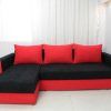 Sofa Red and Black (Photo 7 of 20)
