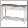 Antique White Distressed Console Tables (Photo 3 of 25)