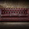 Red Leather Chesterfield Chairs (Photo 13 of 20)