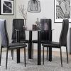 Round Black Glass Dining Tables and Chairs (Photo 12 of 25)