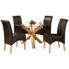 Glass Dining Tables and Leather Chairs (Photo 16 of 25)
