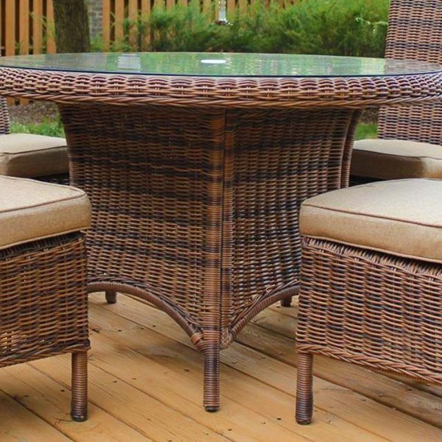 25 Ideas of Rattan Dining Tables