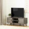 South Shore Evane Tv Stands With Doors in Oak Camel (Photo 4 of 15)