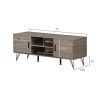 South Shore Evane Tv Stands With Doors in Oak Camel (Photo 2 of 15)