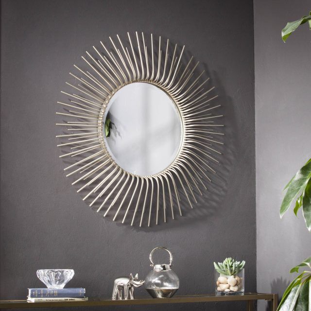 15 Ideas of Sunburst Mirrored Wall Art
