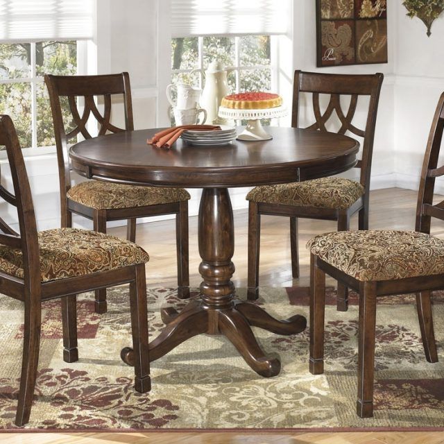 25 Best Craftsman 5 Piece Round Dining Sets with Uph Side Chairs
