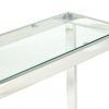 Parsons Clear Glass Top & Stainless Steel Base 48X16 Console Tables (Photo 21 of 25)