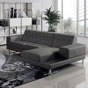 2Pc Crowningshield Contemporary Chaise Sofas Light Gray (Photo 12 of 15)