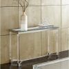 Parsons Clear Glass Top & Stainless Steel Base 48X16 Console Tables (Photo 12 of 25)