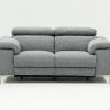 Moana Blue Leather Power Reclining Sofa Chairs With Usb (Photo 5 of 25)