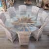 Wicker and Glass Dining Tables (Photo 13 of 25)