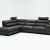 Tenny Dark Grey 2 Piece Right Facing Chaise Sectionals With 2 Headrest (Photo 2 of 25)
