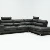 Tenny Dark Grey 2 Piece Left Facing Chaise Sectionals With 2 Headrest (Photo 2 of 25)