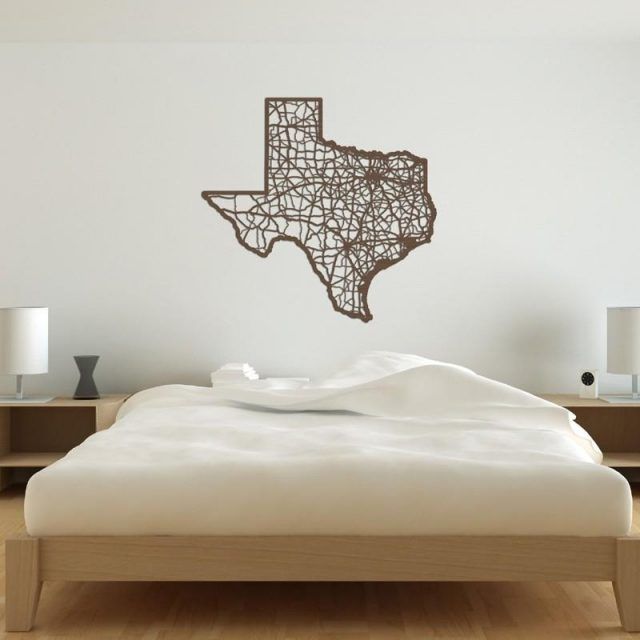 2024 Popular Texas Map Wall Art