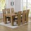 Chunky Solid Oak Dining Tables and 6 Chairs (Photo 24 of 25)