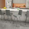 Jaxon Grey 5 Piece Extension Counter Sets With Fabric Stools (Photo 14 of 25)