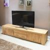 Bevel Natural Solid Oak Widescreen Tv + Dvd Cabinet for Most Current Solid Oak Tv Cabinets (Photo 4570 of 7825)
