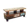 Wooden Tv Stand With Wheels (Photo 2 of 20)