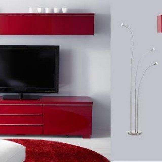 2024 Popular Red Gloss Tv Cabinet