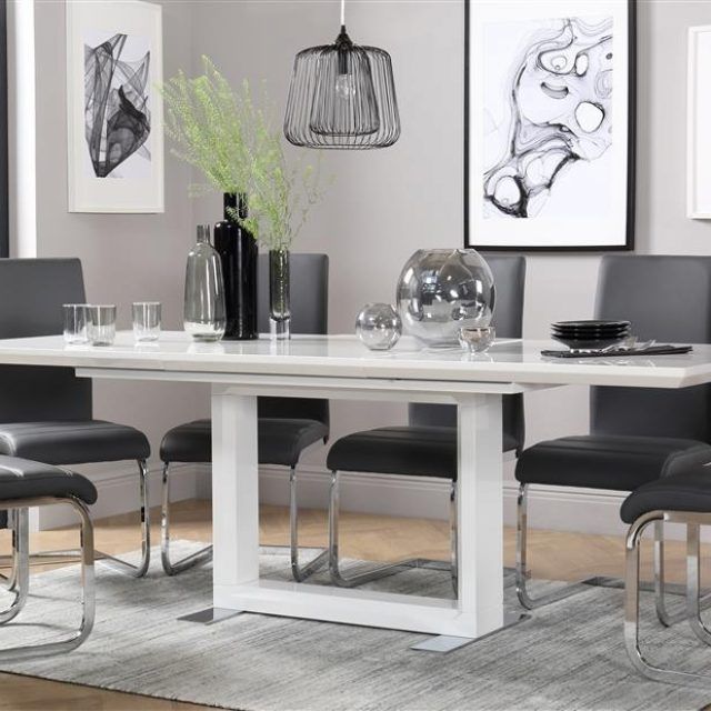 The 25 Best Collection of Black Gloss Dining Tables and 6 Chairs