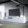 Tv Stands Cabinet Media Console Shelves 2 Drawers With Led Light (Photo 8 of 15)