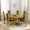 Round Oak Dining Tables and 4 Chairs (Photo 7 of 25)