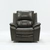 Clyde Grey Leather 3 Piece Power Reclining Sectionals With Pwr Hdrst & Usb (Photo 7 of 25)