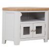 Compton Ivory Corner Tv Stands With Baskets (Photo 3 of 15)