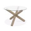 Round Glass and Oak Dining Tables (Photo 14 of 25)