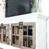 Oak & Brass Stacking Media Console Tables (Photo 21 of 25)