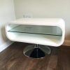 White Gloss Oval Tv Stands (Photo 8 of 20)