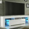 Hannu Tv Media Unit White Stands (Photo 4 of 15)