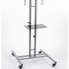 Rolling Tv Cart Mobile Tv Stands With Lockable Wheels (Photo 4 of 15)