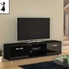 57'' Tv Stands With Led Lights Modern Entertainment Center (Photo 1 of 15)