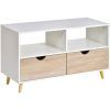 Tv Stands Cabinet Media Console Shelves 2 Drawers With Led Light (Photo 1 of 15)