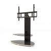 Trendy Upright Tv Stands pertaining to King Upright Cantilever Tv Stand With Bracket Black Glass Shelves (Photo 7414 of 7825)