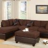 3Pc Faux Leather Sectional Sofas Brown (Photo 3 of 15)