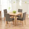 Oak Dining Tables and Fabric Chairs (Photo 15 of 25)