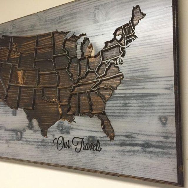 20 Ideas of State Map Wall Art