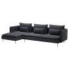 Riley Retro Mid-Century Modern Fabric Upholstered Left Facing Chaise Sectional Sofas (Photo 2 of 15)