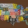 License Plate Map Wall Art (Photo 12 of 20)