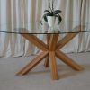 Round Glass and Oak Dining Tables (Photo 5 of 25)