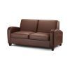 Faux Leather Sofas in Chocolate Brown (Photo 5 of 15)