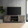 Jaxpety 58" Farmhouse Sliding Barn Door Tv Stands in Rustic Gray (Photo 10 of 15)