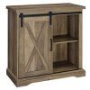 Tv Stands With Sliding Barn Door Console in Rustic Oak (Photo 13 of 15)