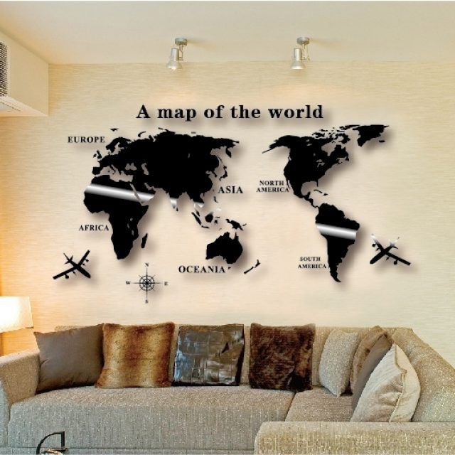 25 Best Ideas Wall Art Map of World